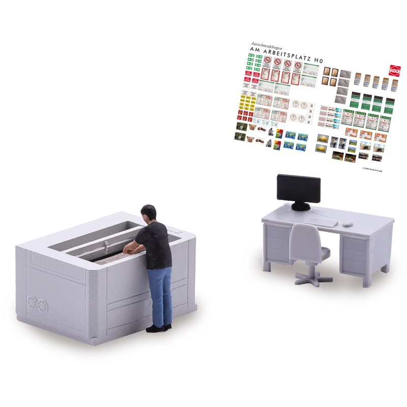 Coffret d'actions : Machine laser - BUSCH 79904 - HO 1/87