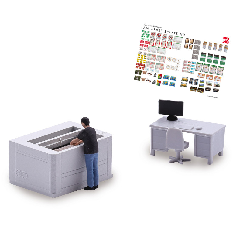 Coffret d'actions : Machine laser - BUSCH 79904 - HO 1/87