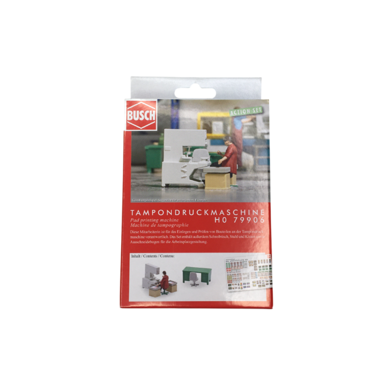 Coffret d'actions, Machine de tampographie - BUSCH 79906 - HO 1/87