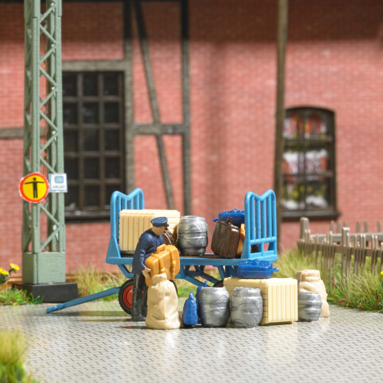 Coffret d'actions, Charger un chariot de quai - BUSCH 79910 - HO 1/87