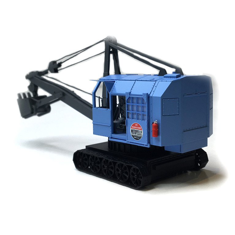 Excavatrice, Bondy, chenille bleue, Motopelle - Ree Modeles CB156 - HO 1/87