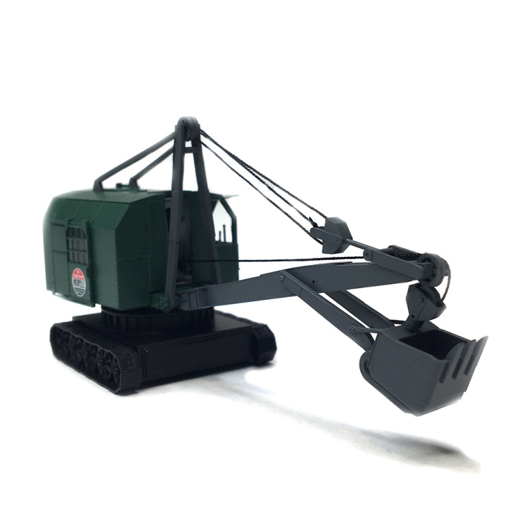 Excavatrice, Bondy, chenille verte, Motopelle - Ree Modeles CB157 - HO 1/87