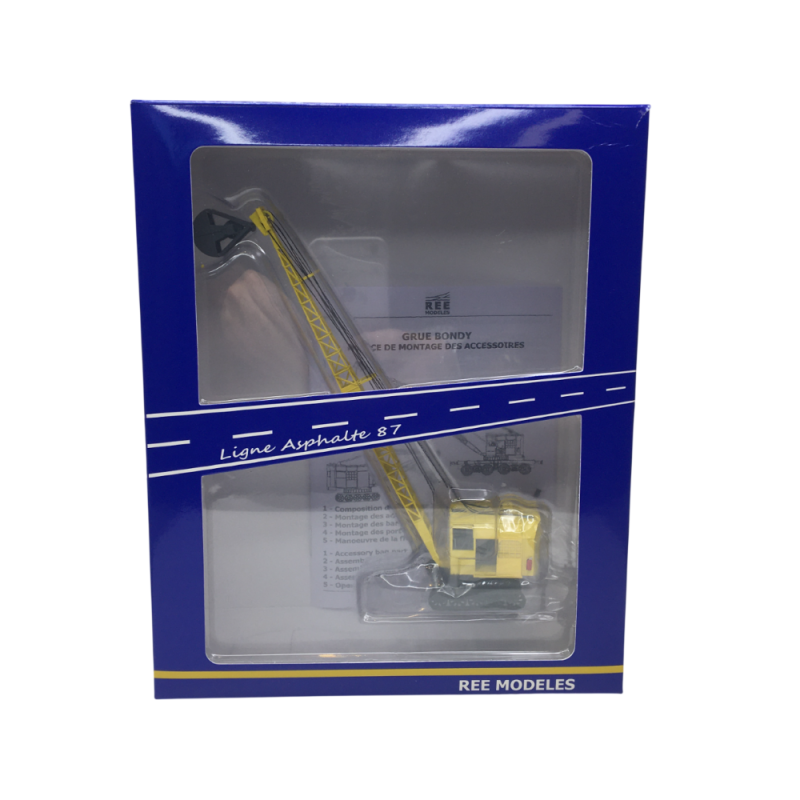 Excavatrice, Bondy, sur chenille, jaune - Ree Modeles CB159 - HO 1/87