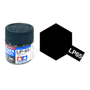 Noir Caoutchouc pot de 10ml - Lacquer Paint - TAMIYA LP65