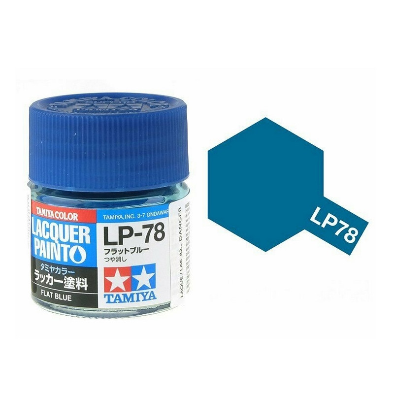 Bleu Mat pot de 10ml - Lacquer Paint - TAMIYA LP78