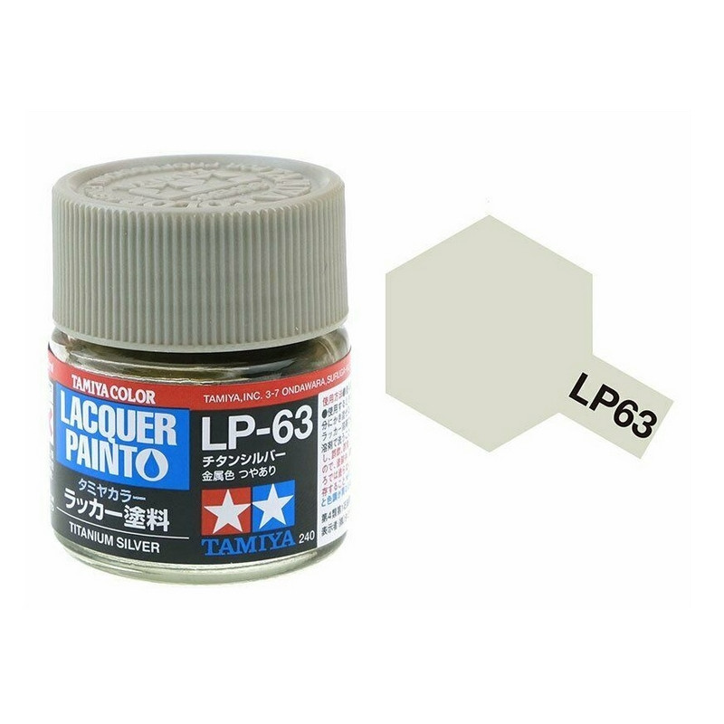 Argent Titane pot de 10ml - Lacquer Paint - TAMIYA LP63