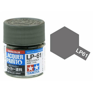 Gris métal pot de 10ml - Lacquer Paint - TAMIYA LP61