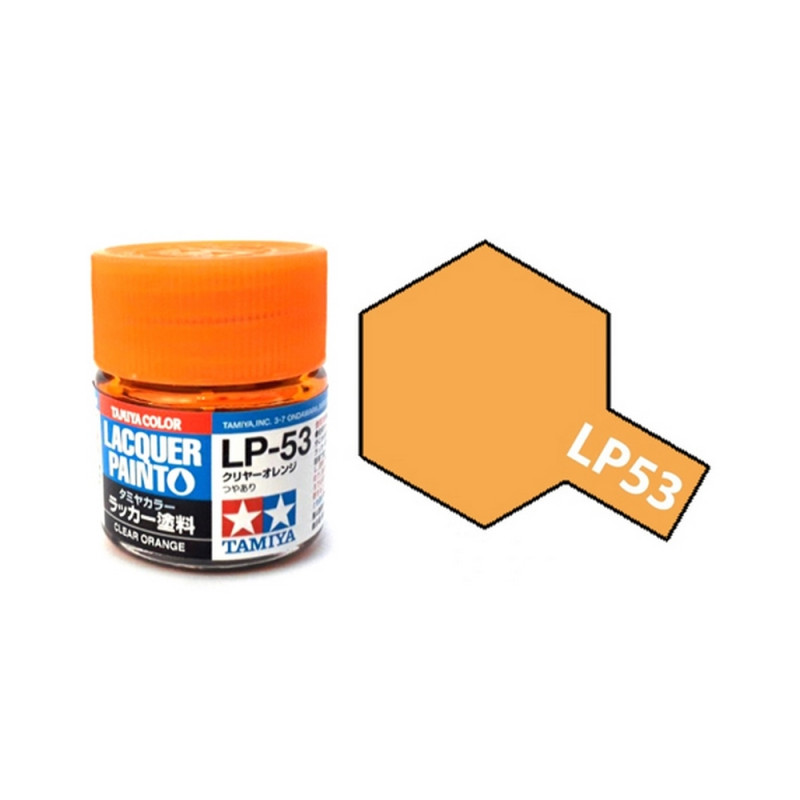 Orange Translucide Brillant pot de 10ml - Lacquer Paint - TAMIYA LP53