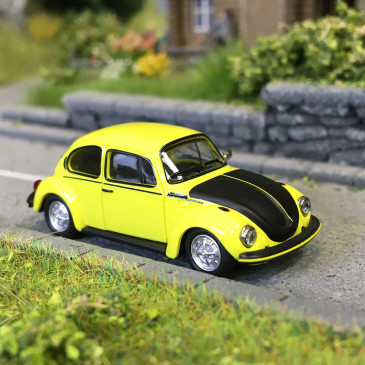 Volkswagen, Beetle 1303, coureur, jaune et noir - HERPA 421102 - HO 1/87