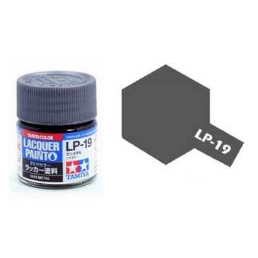 Gris Foncé métallisé brillant pot de 10ml - Lacquer Paint - TAMIYA LP19