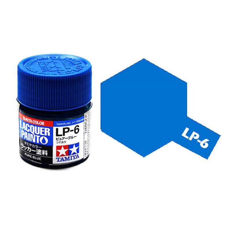 Bleu pur brillant pot de 10ml - Lacquer Paint - TAMIYA LP6