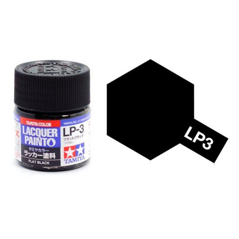 Noir mat pot de 10ml - Lacquer Paint - TAMIYA LP3