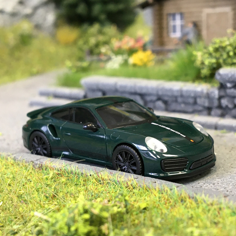 Porsche 911 Turbo, (991), vert - HERPA 420358 - HO 1/87