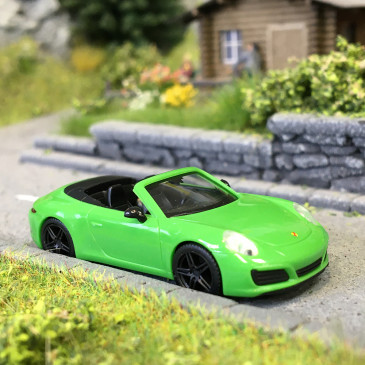 Porsche 911, (991), Carrera 2 cabrio, vert - HERPA 420365 - HO 1/87