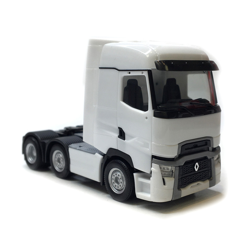 Renault T, facelift rigid tractor, 6x2, blanc- HERPA 315104-003 - HO 1/87