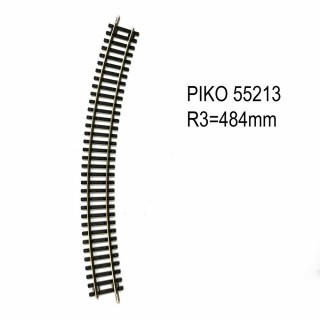 Rail courbe R3 484mm 30 degrés code 100 -HO-1/87-PIKO 55213