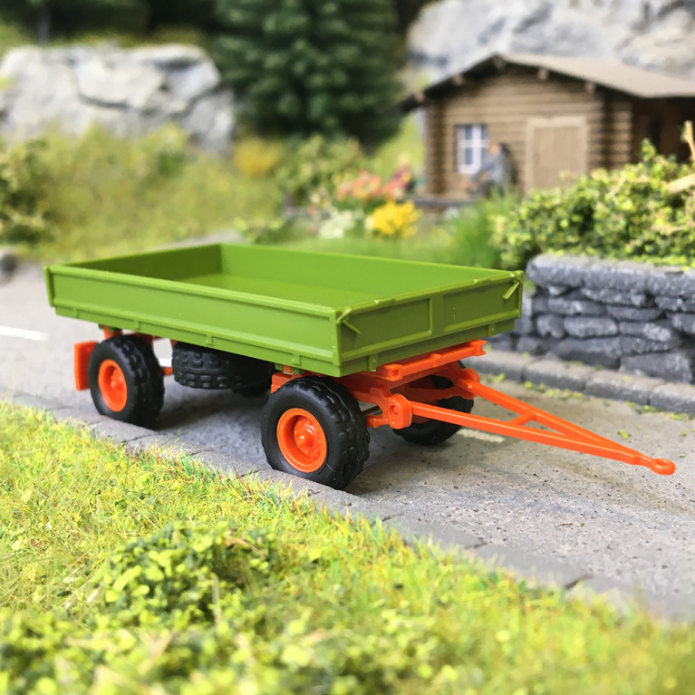 Remorque, IFA HW60.11, vert - BUSCH 53014 - HO 1/87