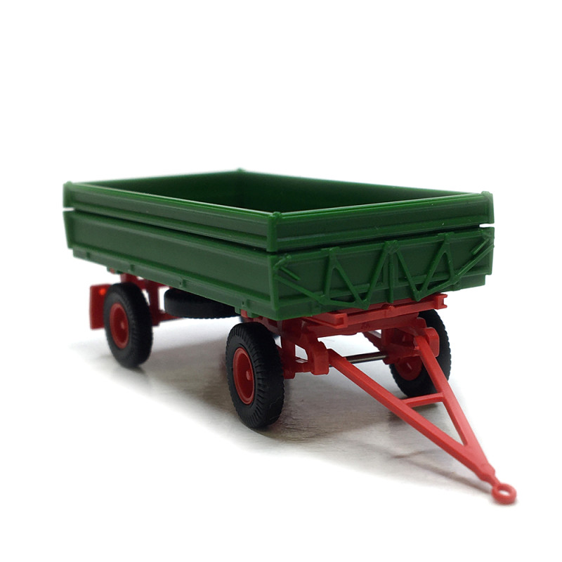 Remorque, IFA HW60.11, vert/rouge - BUSCH 53013 - HO 1/87