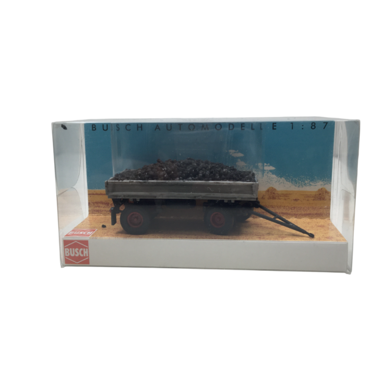 Remorque, IFA HW60, chargement de charbon - BUSCH 53015 - HO 1/87