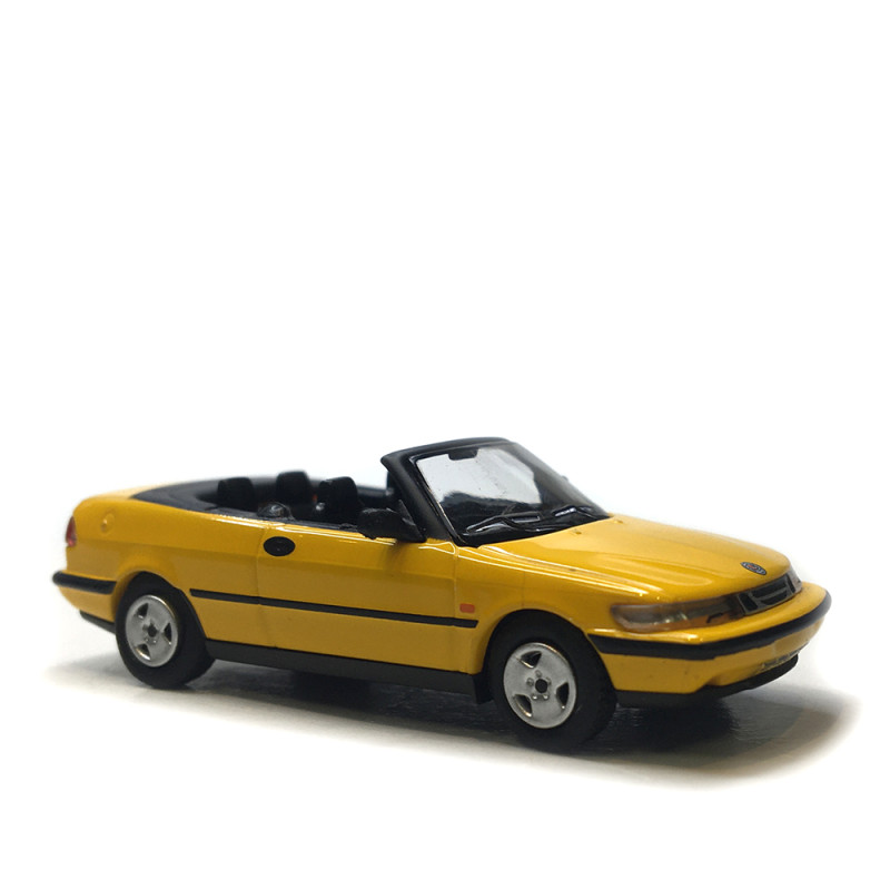 Saab 900, turbo 16S cabriolet, jaune, 1995 - Minichamps 870170131 - 1/87