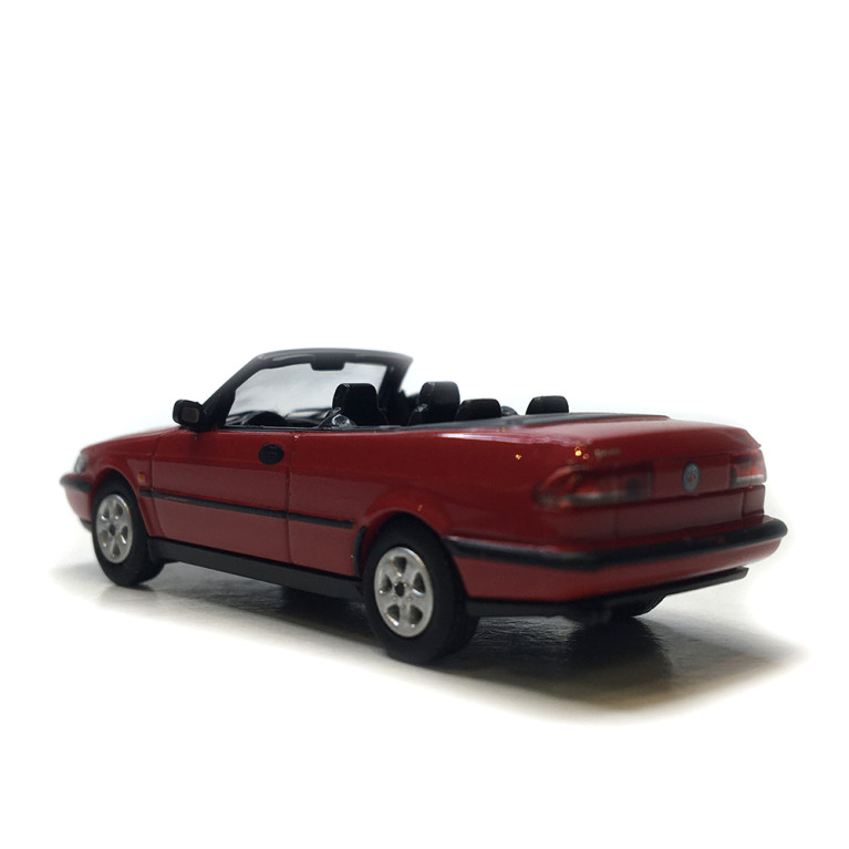 Saab 900, turbo 16S cabriolet, rouge, 1995 - Minichamps 870170132 - 1/87