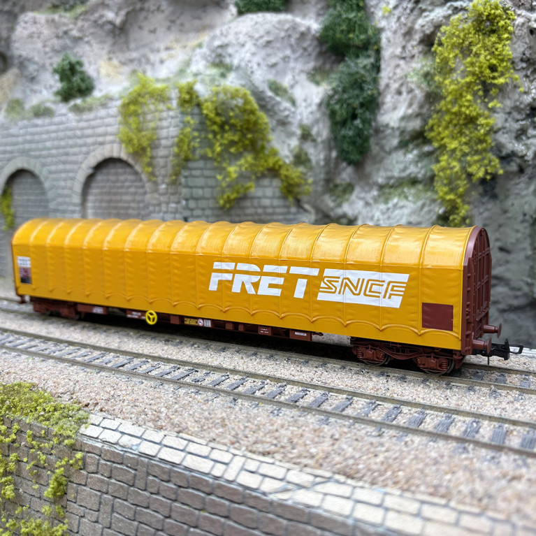 Wagon bâché type Rils, "FRET", SNCF, Ep. IV et V - JOUEF HJ6315 - HO 1/87