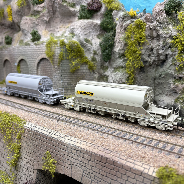 2 wagons trémies à bogies type Taoos, "SIMOTRA, VTG France, Ep. VI - JOUEF HJ6229 - HO 1/87