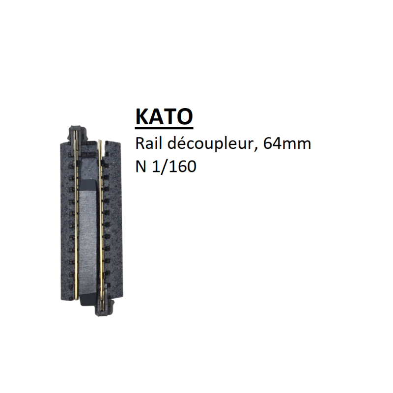 Rail découpleur magnétique, 64mm, 2 1/2 - KATO 20-032 - N 1/160