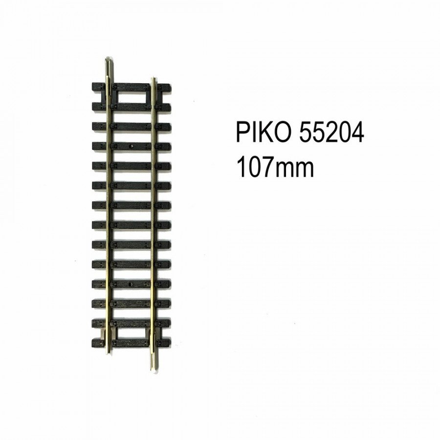 Rail droite 107mm code 100 -HO-1/87-PIKO 55204
