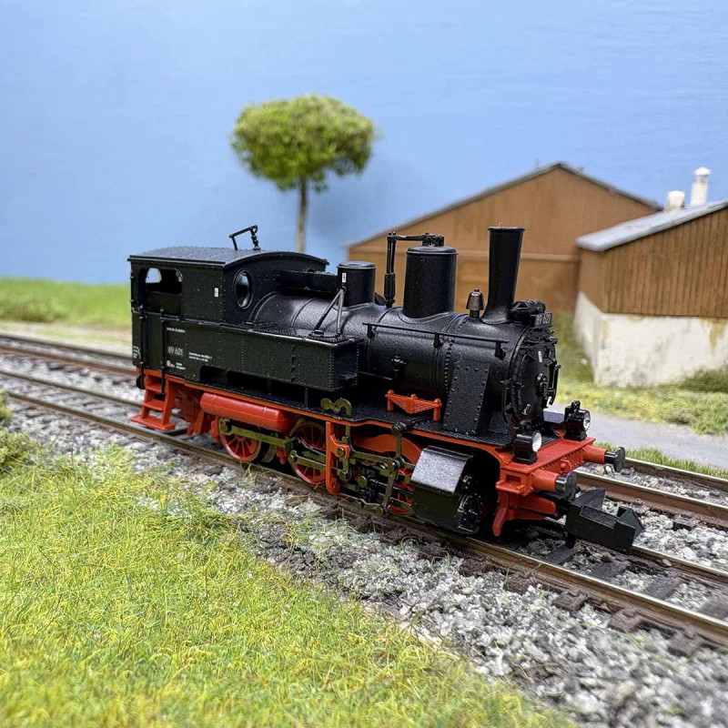 Lot train N Minitrix vapeur O30 + Wagons marchandises + rails - Modélisme