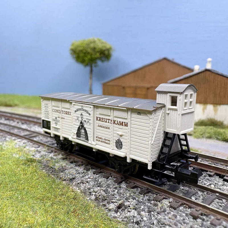 Wagon isotherme type G02, Pâtisserie "Kreutzkamm", K.Sächs.Sts.EB., Ep. I - MINITRIX 18993 - N 1/160
