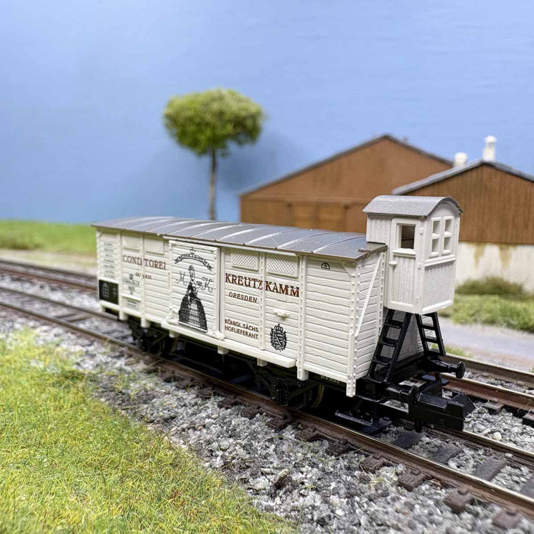 Wagon isotherme type G02, Pâtisserie "Kreutzkamm", K.Sächs.Sts.EB., Ep. I - MINITRIX 18993 - N 1/160
