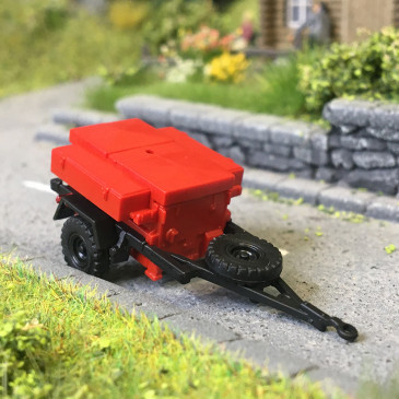 Remorque camion de pompiers, réservoir d'eau, IFA - BUSCH 53604  - HO 1/87