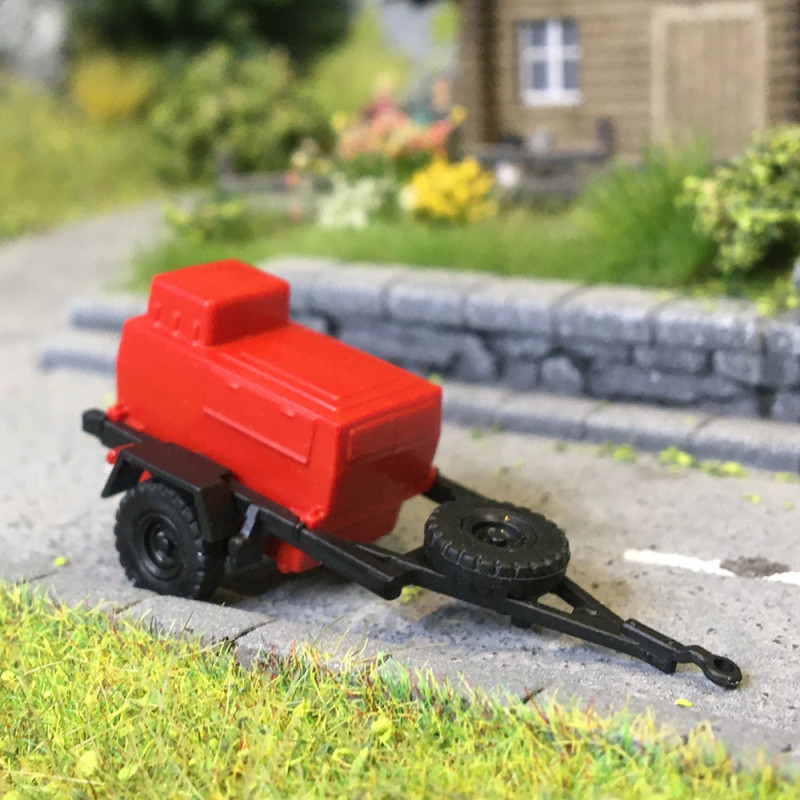 Remorque camion de pompiers, réservoir d'eau, IFA - BUSCH 53604  - HO 1/87