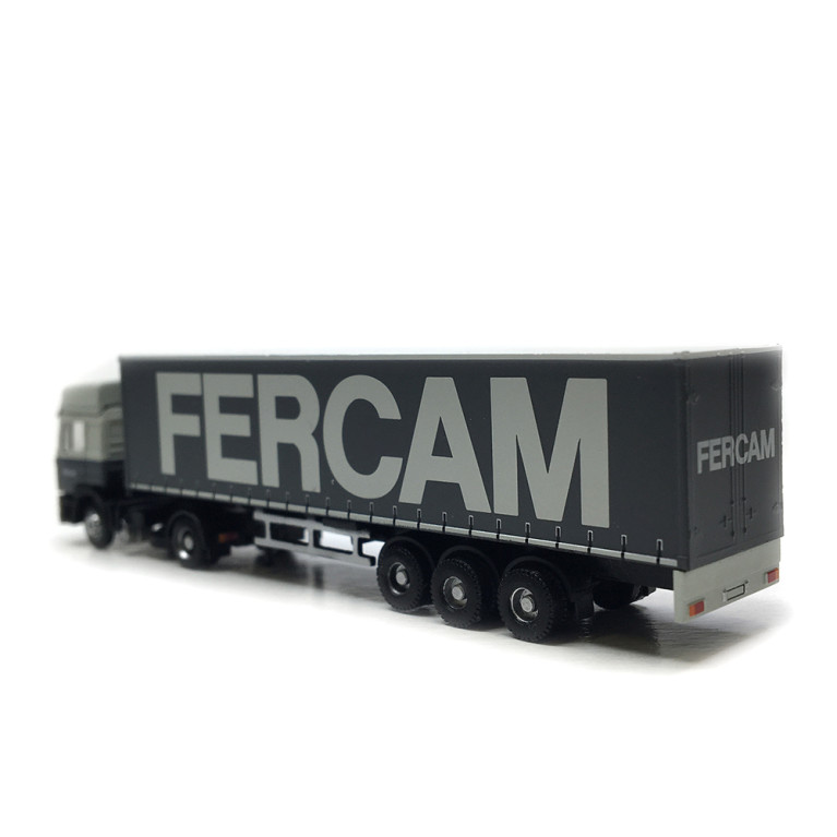MAN F90, semi-remorque bâché, Fercam - LEMKE/MINIS LC4070 - N 1/160