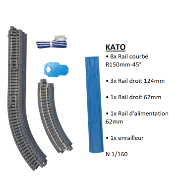 Piste ovale CV-1 - LEMKE/KATO 20-890 - N 1/160