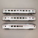 3 voitures Inox, TEE Mistral, "Jules vernes", avec fourgon, SNCF - JOUEF HJ4206HM