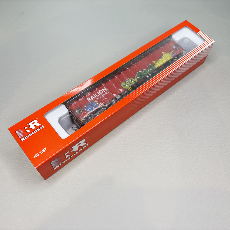 Wagon bâché à bogies type Rils, "Railion", DB AG - RIVAROSSI HR6680