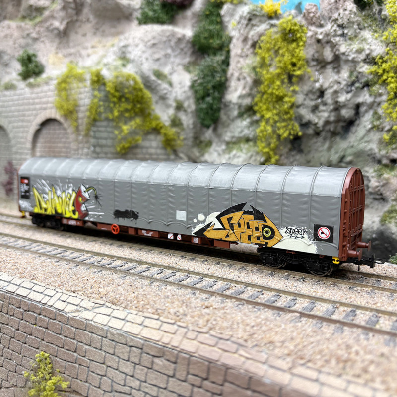 Wagon bâché à bogies type Rilns, SBB, Ep. V - RIVAROSSI HR6681 - HO 1/87