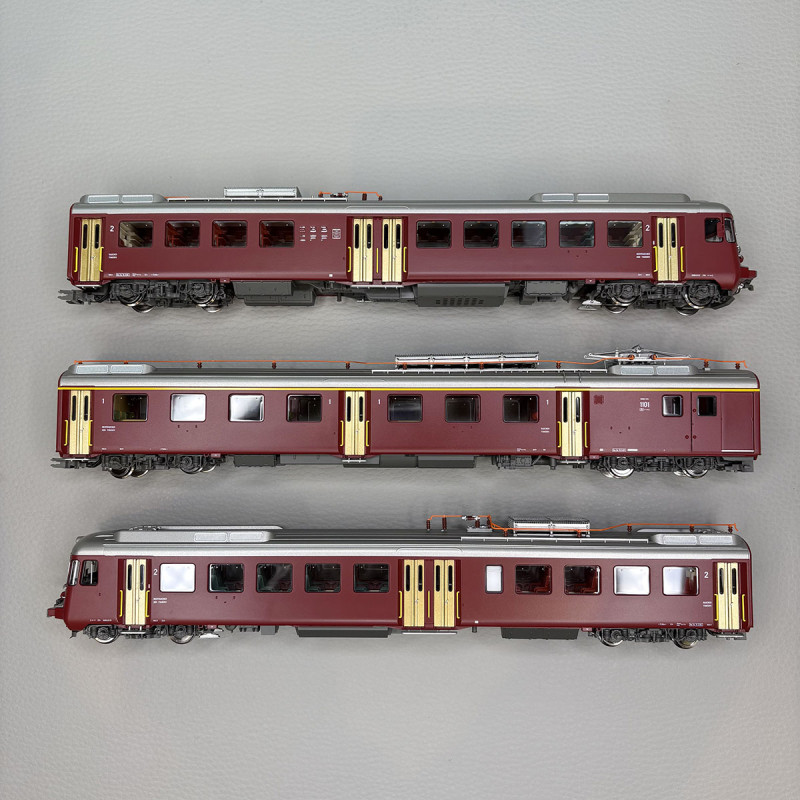 Automotrice RABDe 12/12 N°1101, 3 éléments, SBB-CFF-FFS - PIKO 97252
