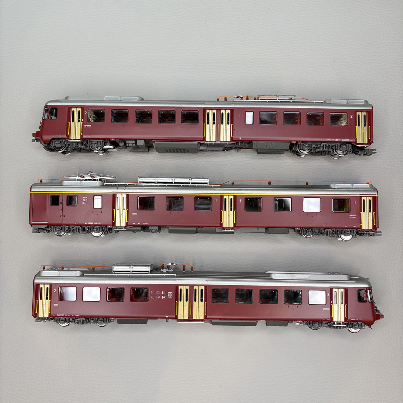 Automotrice RABDe 12/12 N°1101, 3 éléments, SBB-CFF-FFS - PIKO 97253