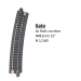 4 rails courbes, R 481-15°, Unitrack - KATO 20-160 - N 1/160