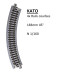 4 rails courbes, R 183-45°, Unitrack - KATO 20-172 - N 1/160