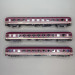 3 voitures couchettes de type Bcm, Euro-Express, DB - RIVAROSSI HR4417