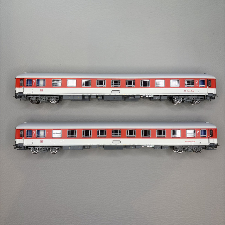 2 voitures couchettes de type Bvcmz, Euro-Express, DB - RIVAROSSI HR4416