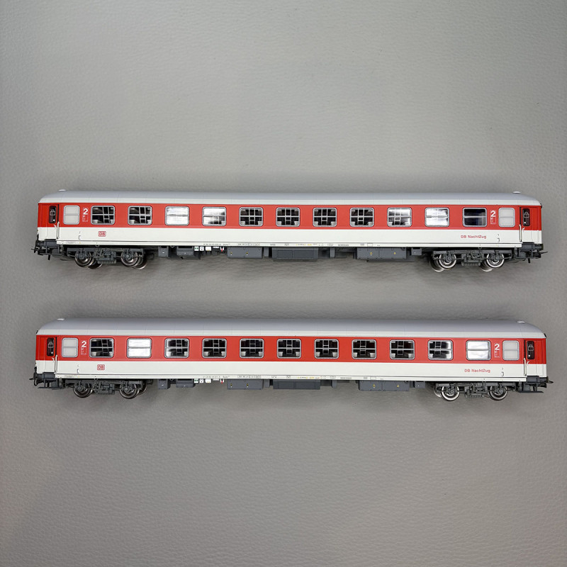 2 voitures couchettes de type Bvcmz, Euro-Express, DB - RIVAROSSI HR4416