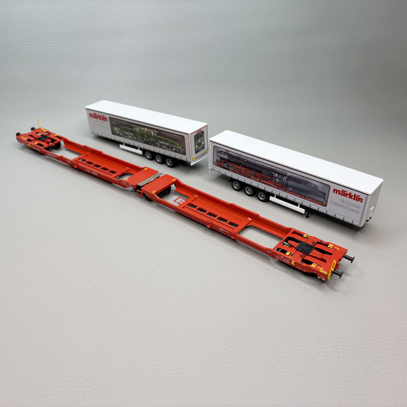 Wagon poche de type Sdggmrss 738 / T3000e, "Markin", DB AG - MARKLIN 47477