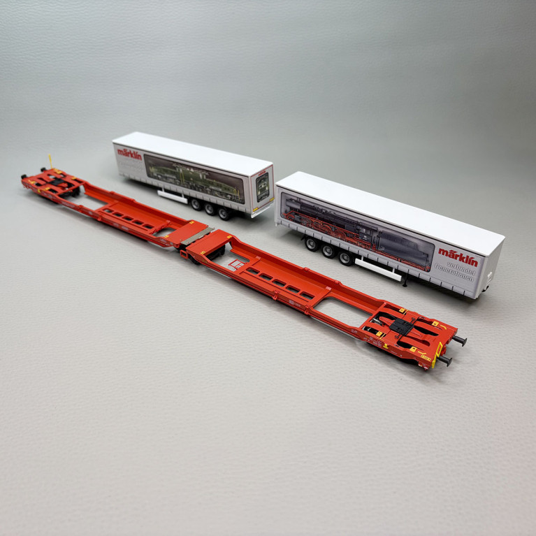 Wagon poche de type Sdggmrss 738 / T3000e, "Markin", DB AG - MARKLIN 47477