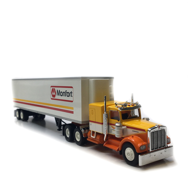 Semi remorque frigorifique, Kenworth W900, Montfort, 1977 - BREKINA 86257 - HO 1/87