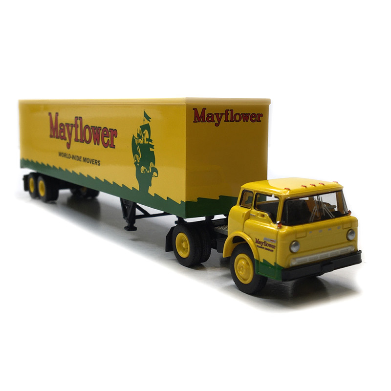 Semi remorque tôlé, Ford séries C, Mayflower, 1970 - BREKINA 86331 - HO 1/87